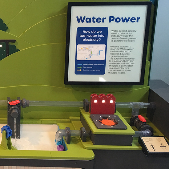 close view of children's water play table